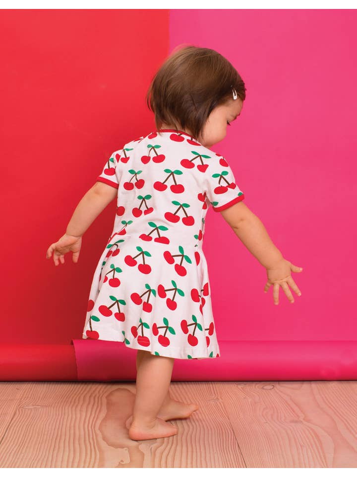 Toby Tiger - Organic Cherry Print Skater Dress