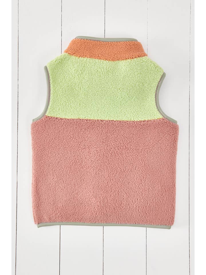 Aurora Pink Kids Borg Gilet