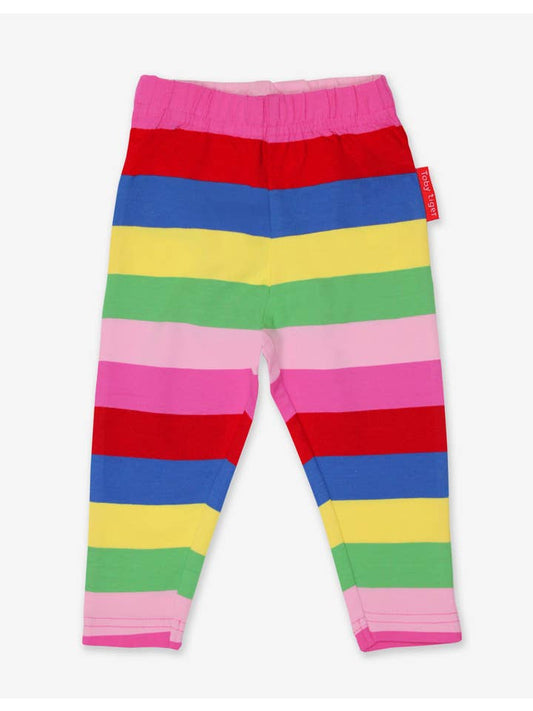 Toby Tiger - Organic Pink Multi Stripe Leggings