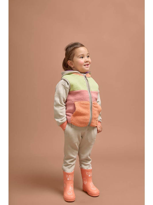 Aurora Pink Kids Borg Gilet