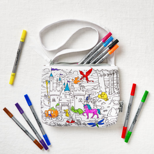 Eat Sleep Doodle fairytales and legends crossbody bag