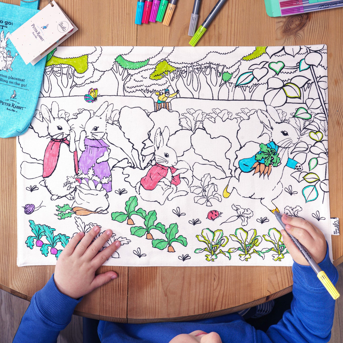 Eat Sleep Doodle Peter Rabbit placemat to go