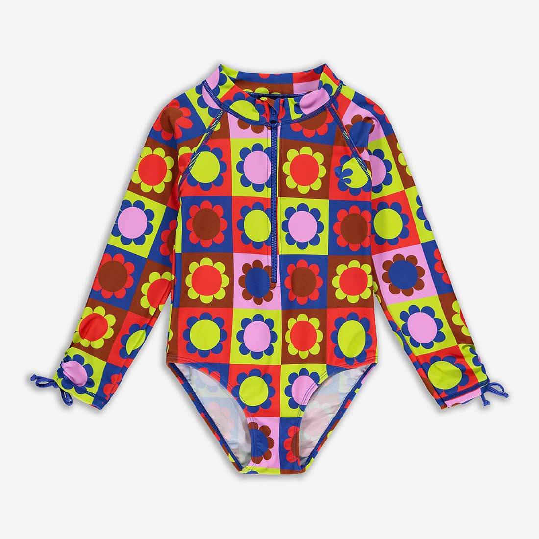 Muddy Puddles Kids UV Protective Swimsuit Multi Check