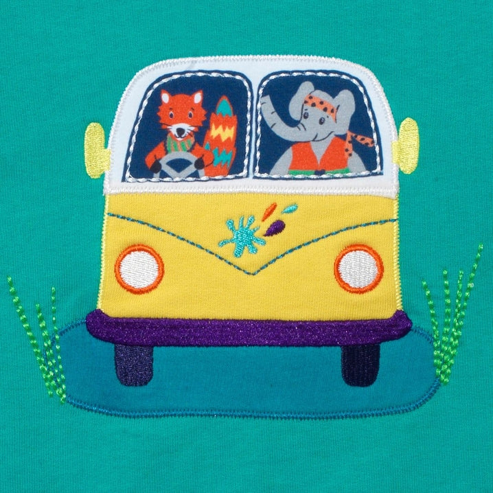 Ducky Zebra - Organic Cotton Sweatshirt with Campervan Appliqué