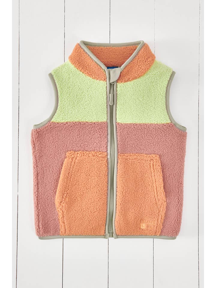 Aurora Pink Kids Borg Gilet