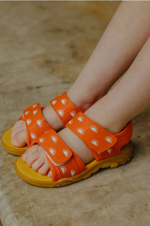 Grass & Air Kids Orange Colour-Changing Sandals